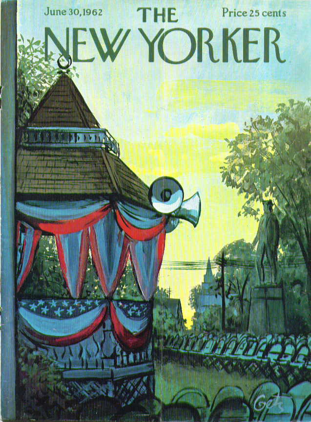 New Yorker cover Getz 4th of July gazebo 6/30 1962