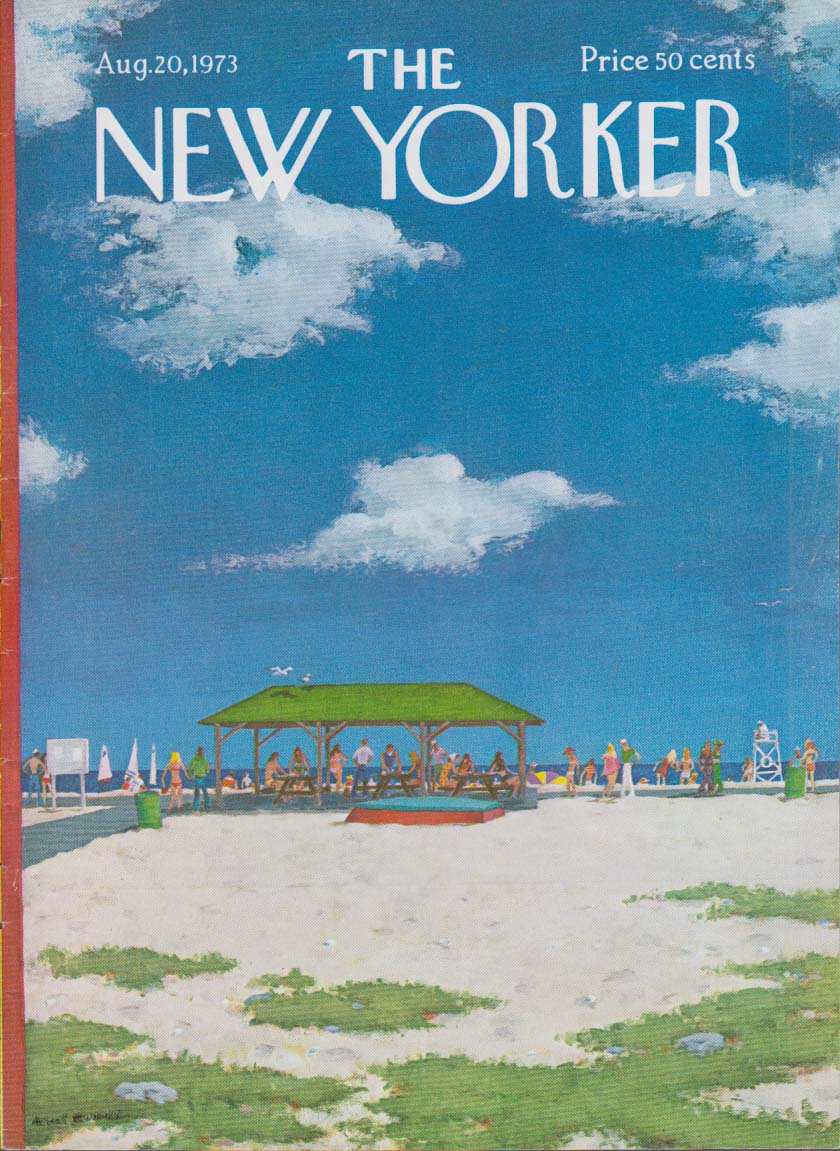 New Yorker Cover Hubbell Summer Beach Pavilion Sunbathers