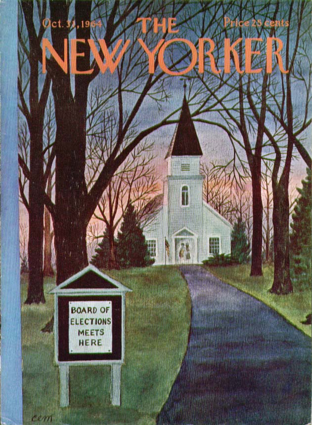 New Yorker cover Martin church election 10/31 1964