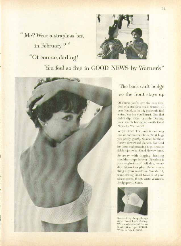 Vintage advertising print ad FASHION Warner Bra If Nature didn't