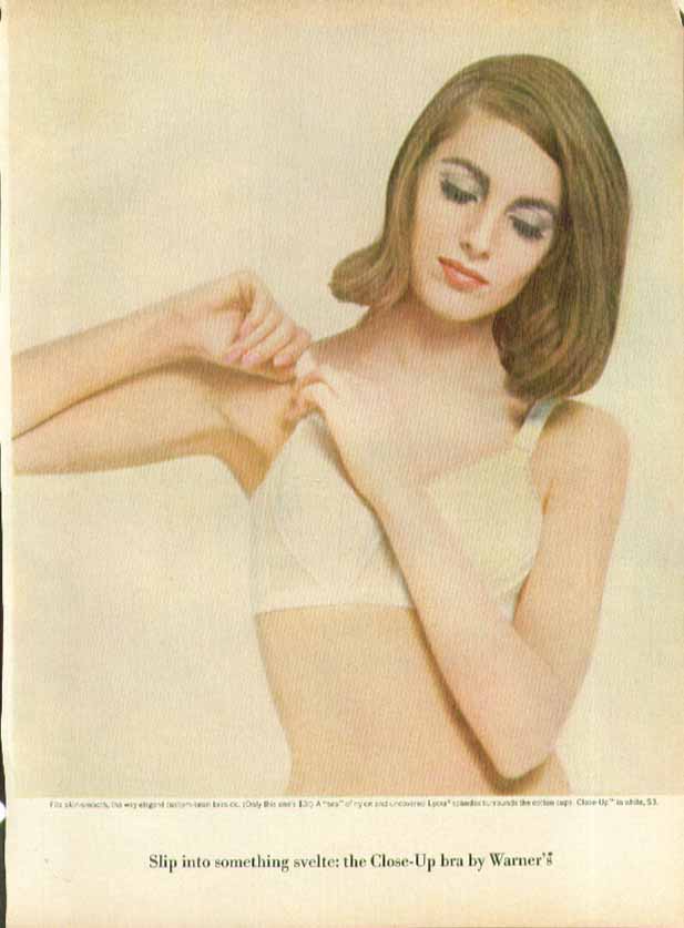Slip into something slinky Warner's Wallpaper Girdle & Bra ad 1963 HBZ