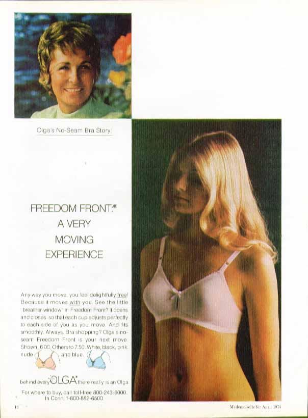 Freedom Front. A very moving experience Olga bra ad 1974