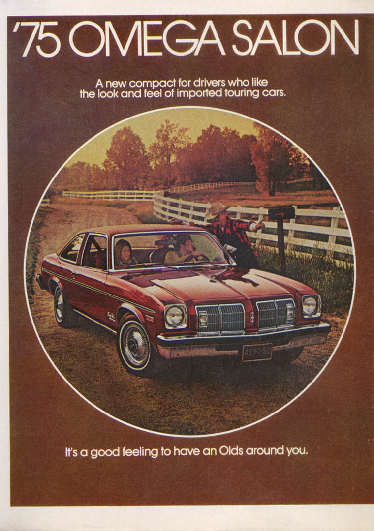 Compact Oldsmobile Omega Salon ad 1975