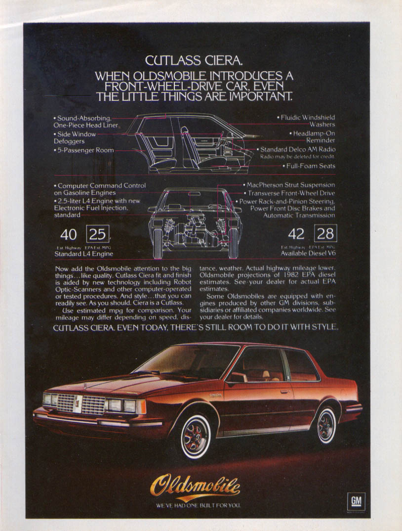 1982 oldsmobile cutlass ciera best sale