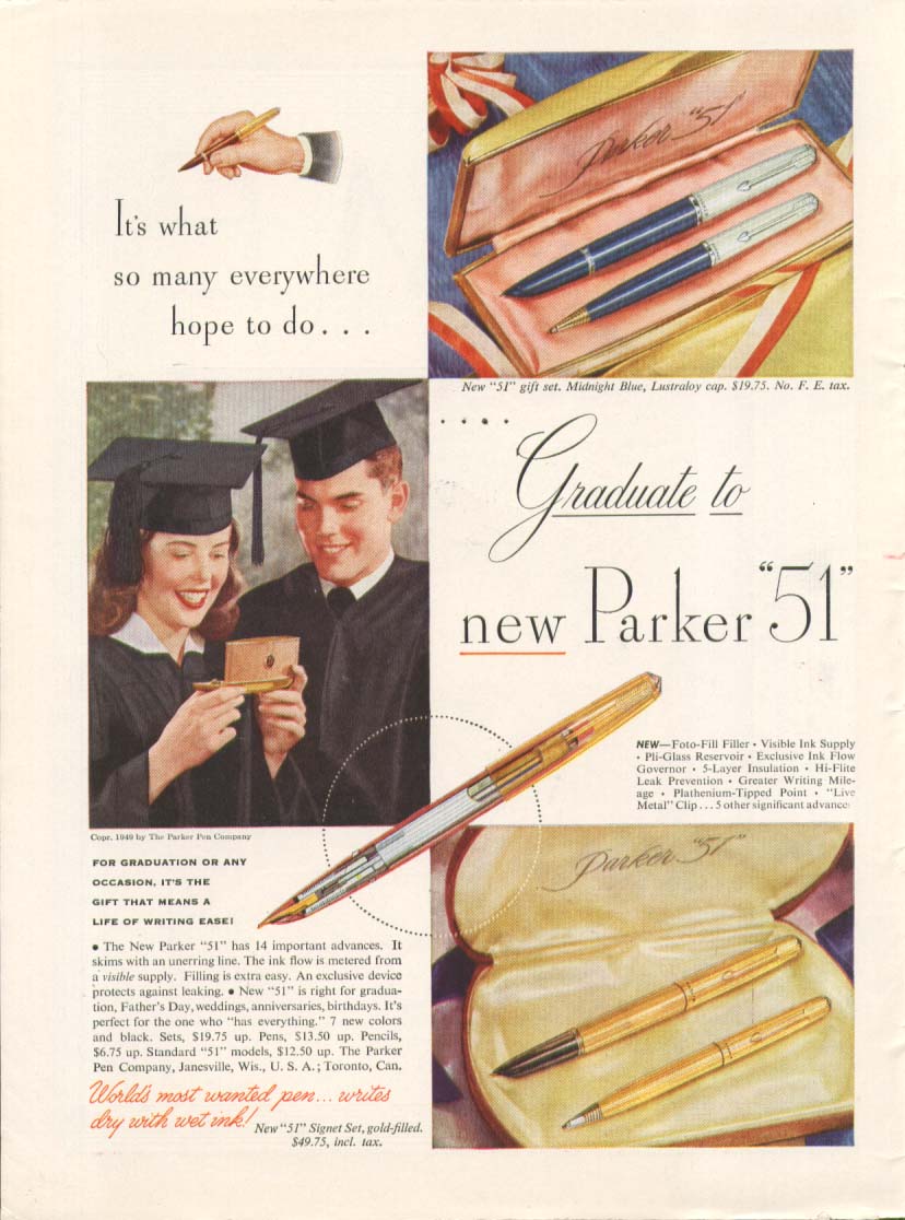 graduate-to-new-parker-51-fountain-pen-ad-1949