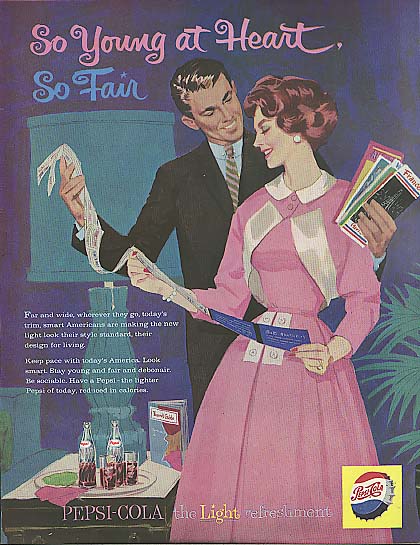 So Young At Heart So Fair Pepsi Cola Ad 1959 T Of A Flying Vacation