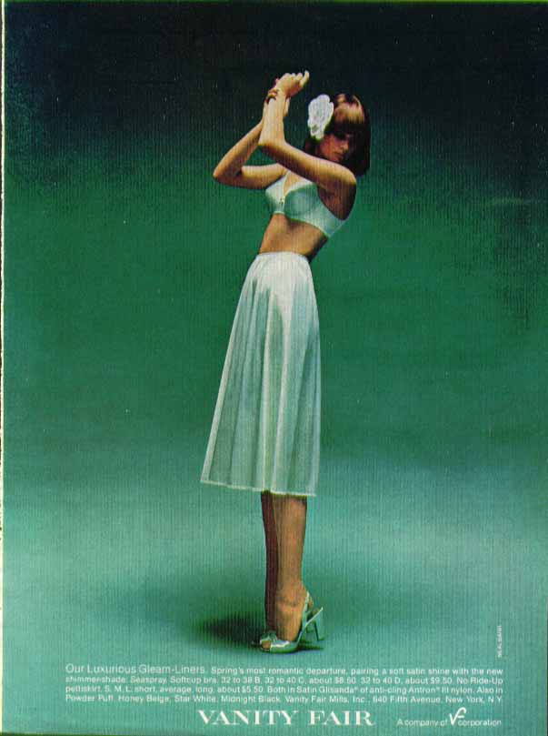 Our little Show-Offs mini petti & pettilegs Vanity Fair slip ad 1967 Bert  Stern