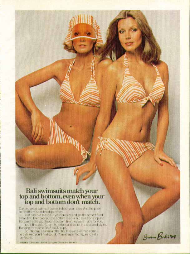 Swimagination. It's what you're all about Robby Len swimsuit ad 1974