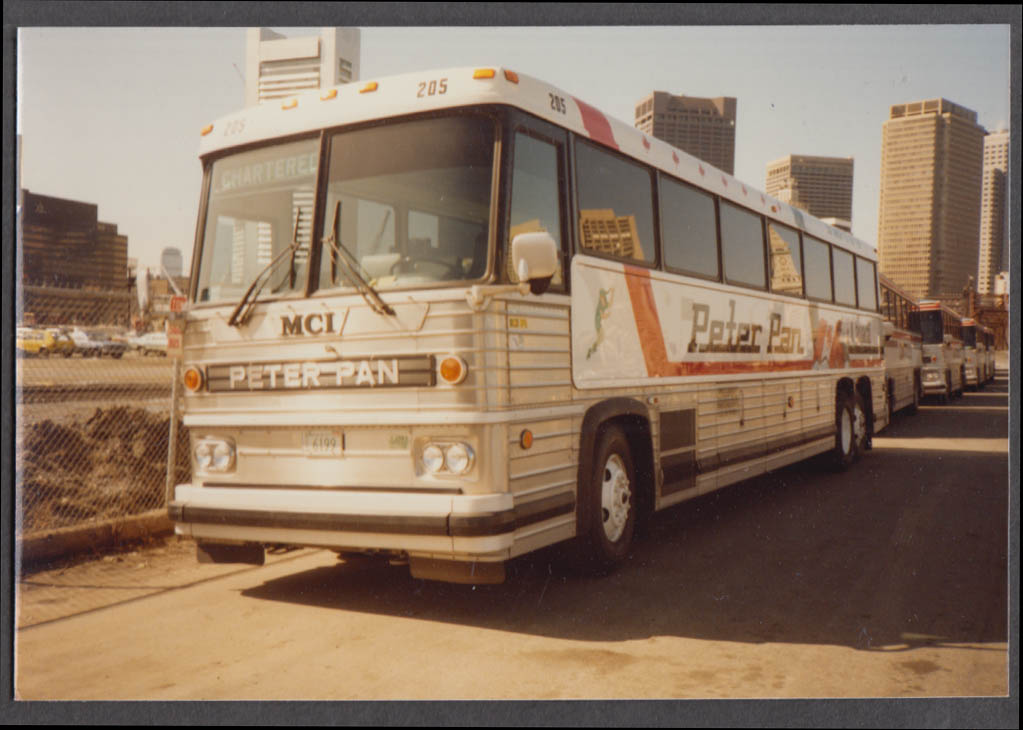 Peter Pan Bus Lines MCI Coach #205 bus snapshot Boston 1983