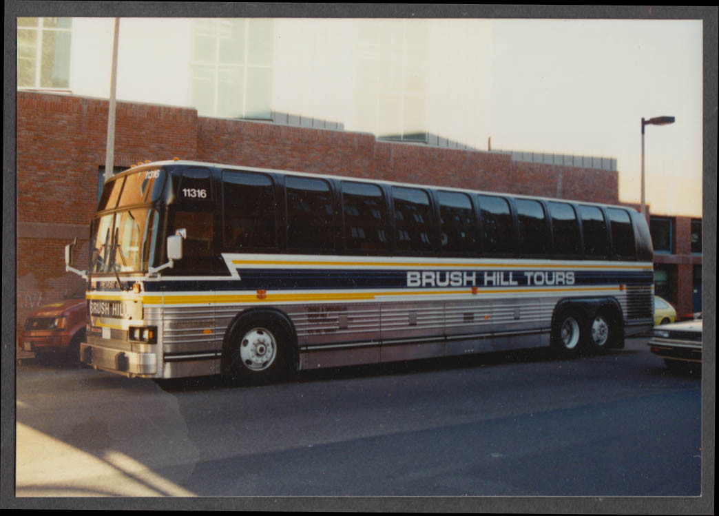 Brush Hill Tours Bus Company Prevost Coach 11316 bus snapshot Boston 1989