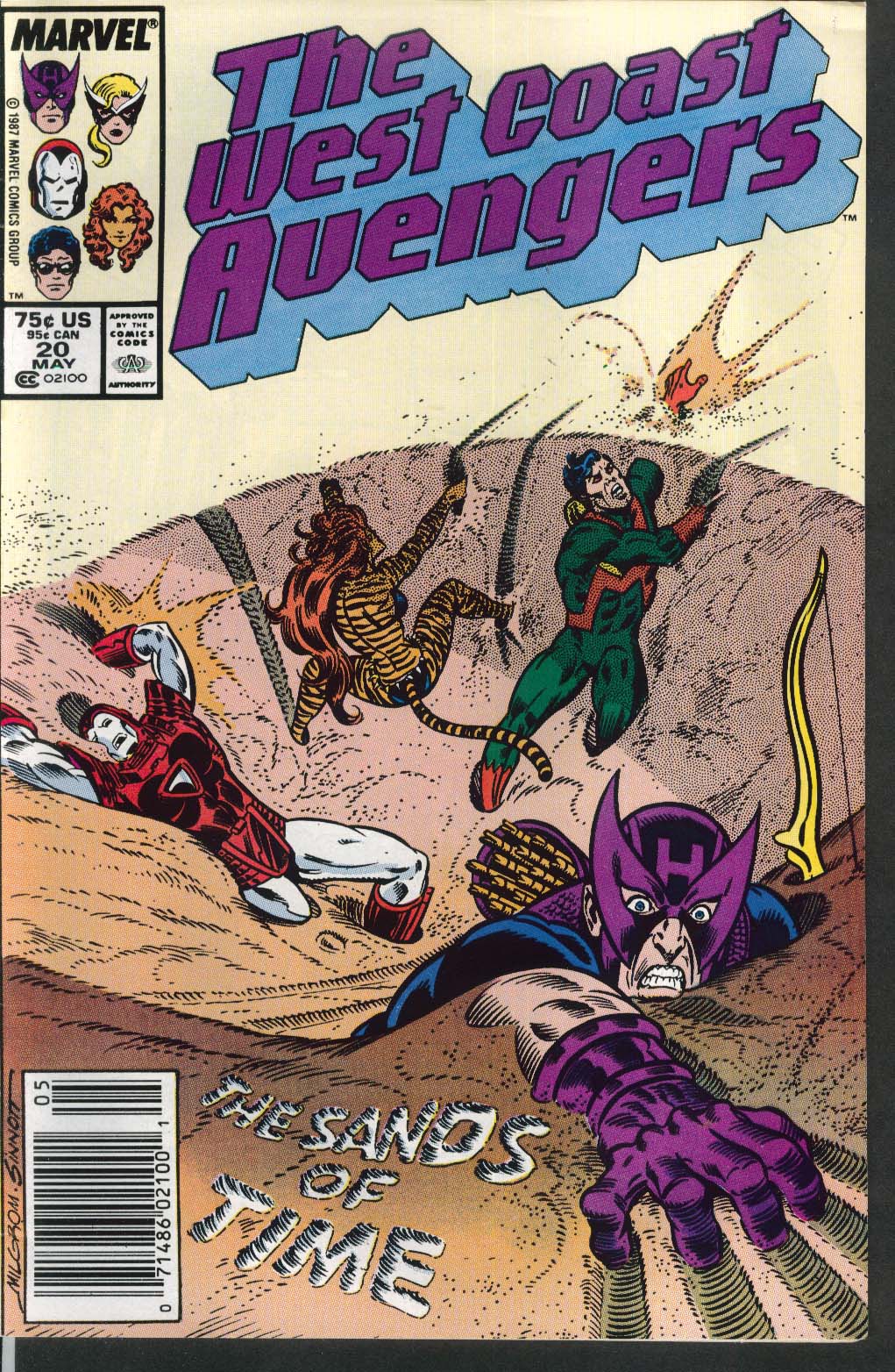 WEST COAST AVENGERS #20 Marvel comic book 5 1987