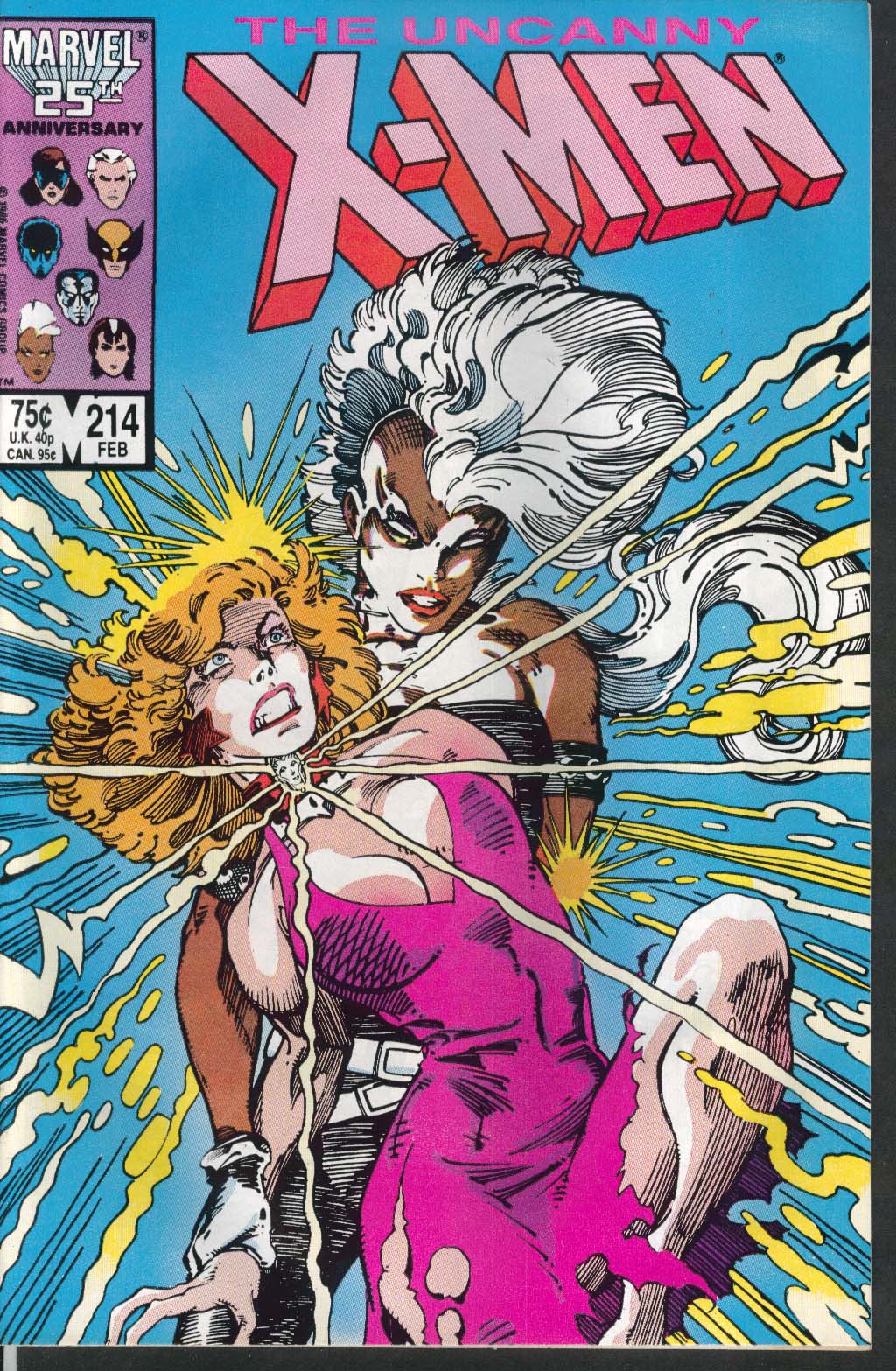 UNCANNY XMEN 214 Marvel comic book 2 1987