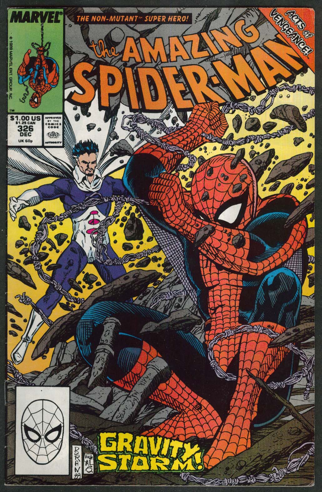 Amazing Spider Man 326 Marvel Comic Book 12 1989 8127