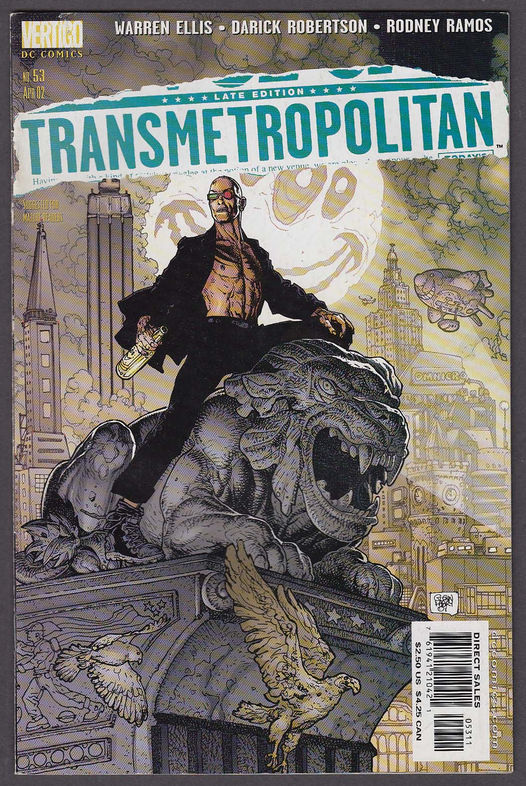 TRANSMETROPOLITAN #53 Vertigo comic book 4 2002
