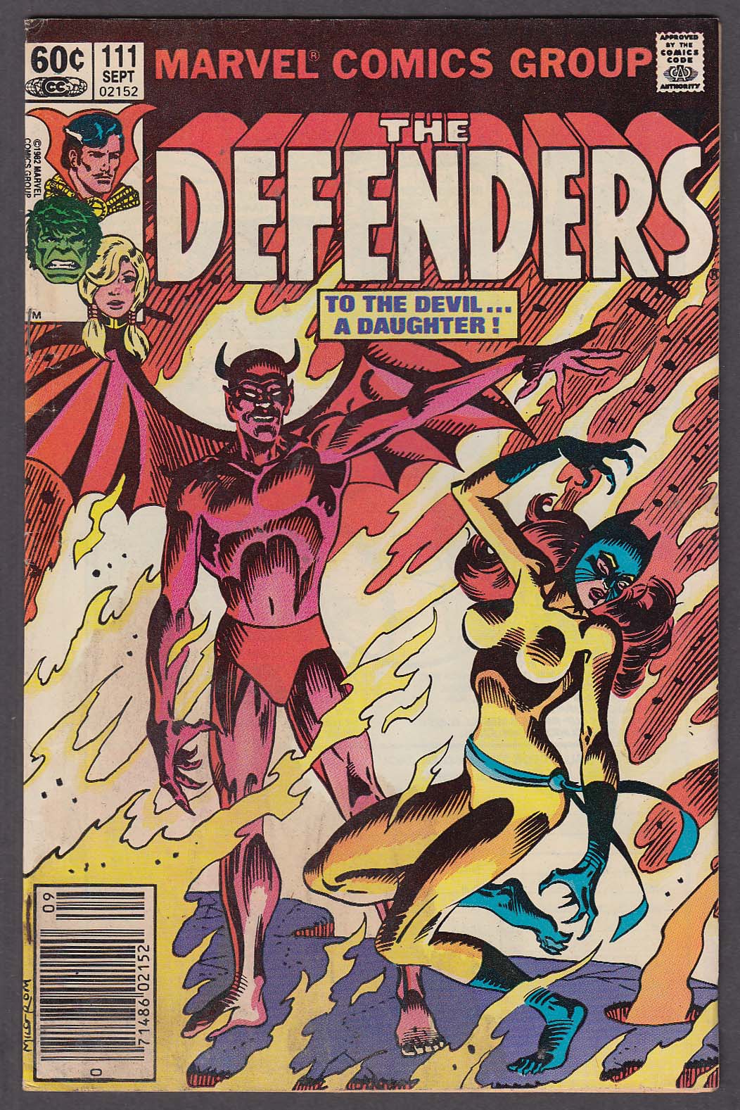 The DEFENDERS #111 Marvel Comic Book 9 1982