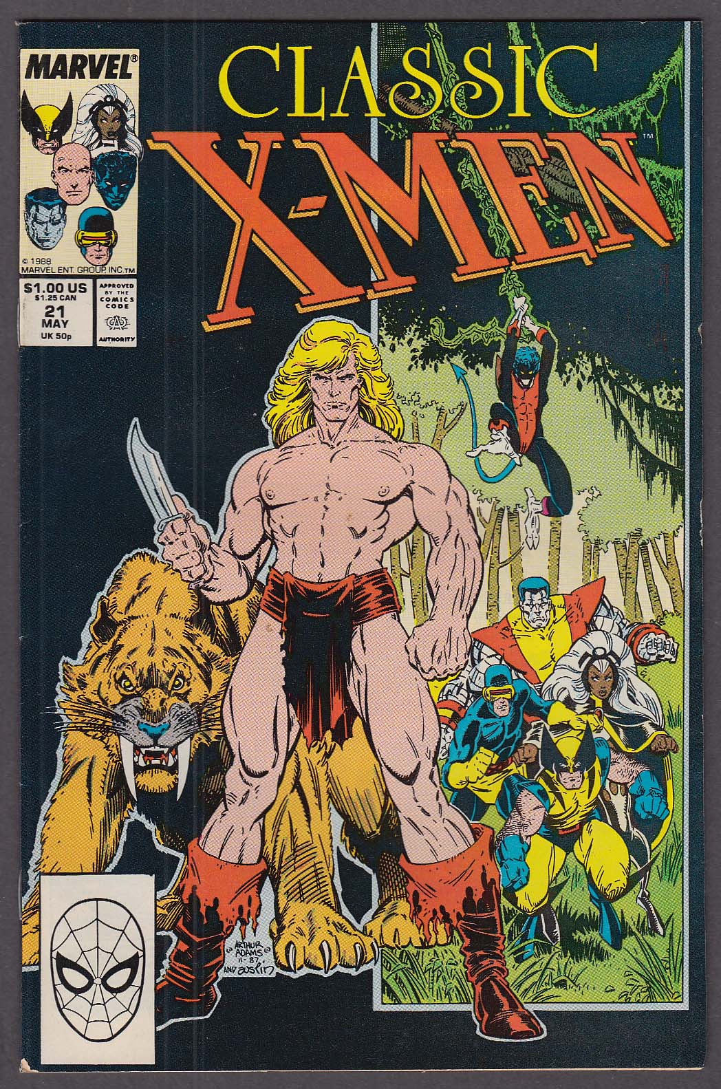 Classic X Men 21 Marvel Comic Book 5 1988