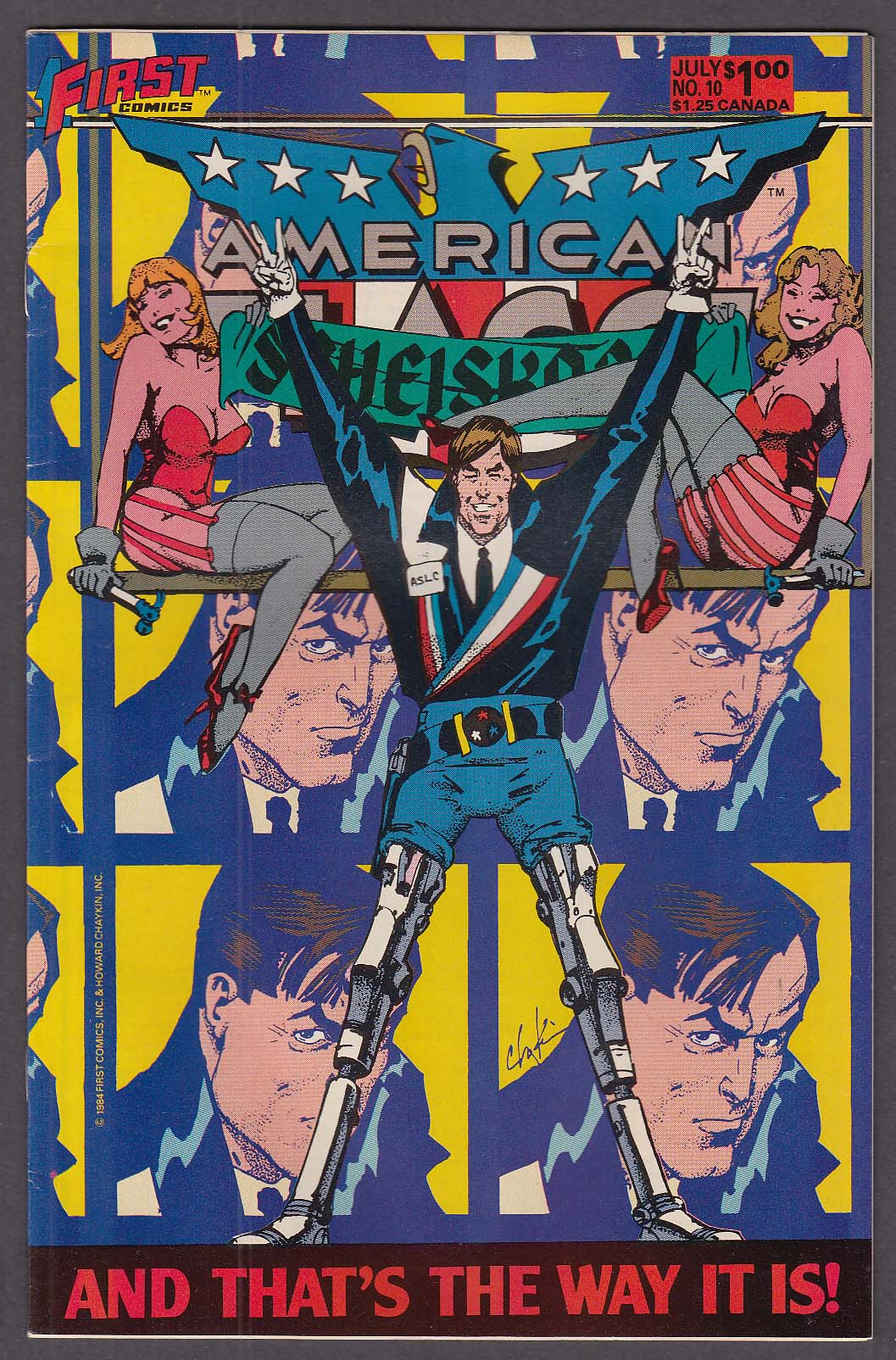 AMERICAN FLAGG! #10 First comic book 7 1984