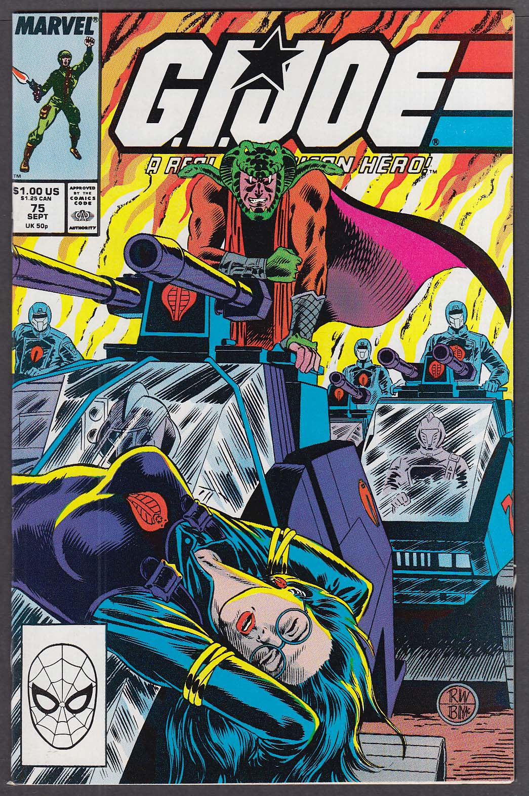 GI JOE 75 Marvel comic book 9 1988