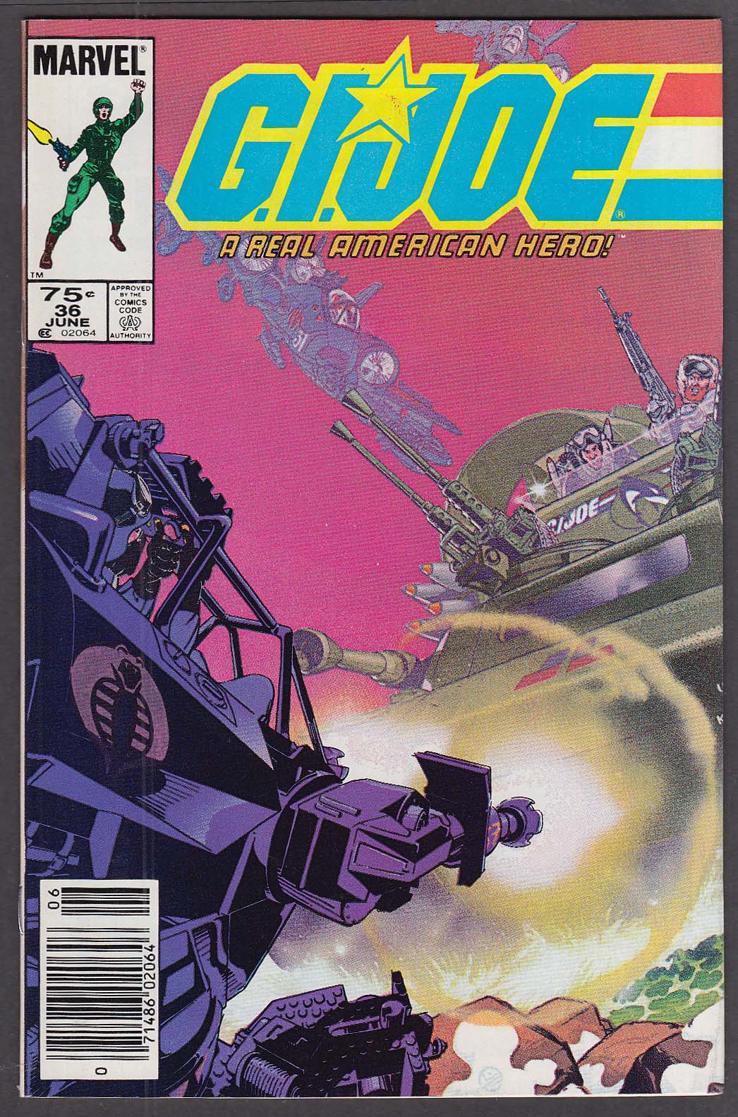 Gi Joe 36 Marvel Comic Book 6 1985 6595