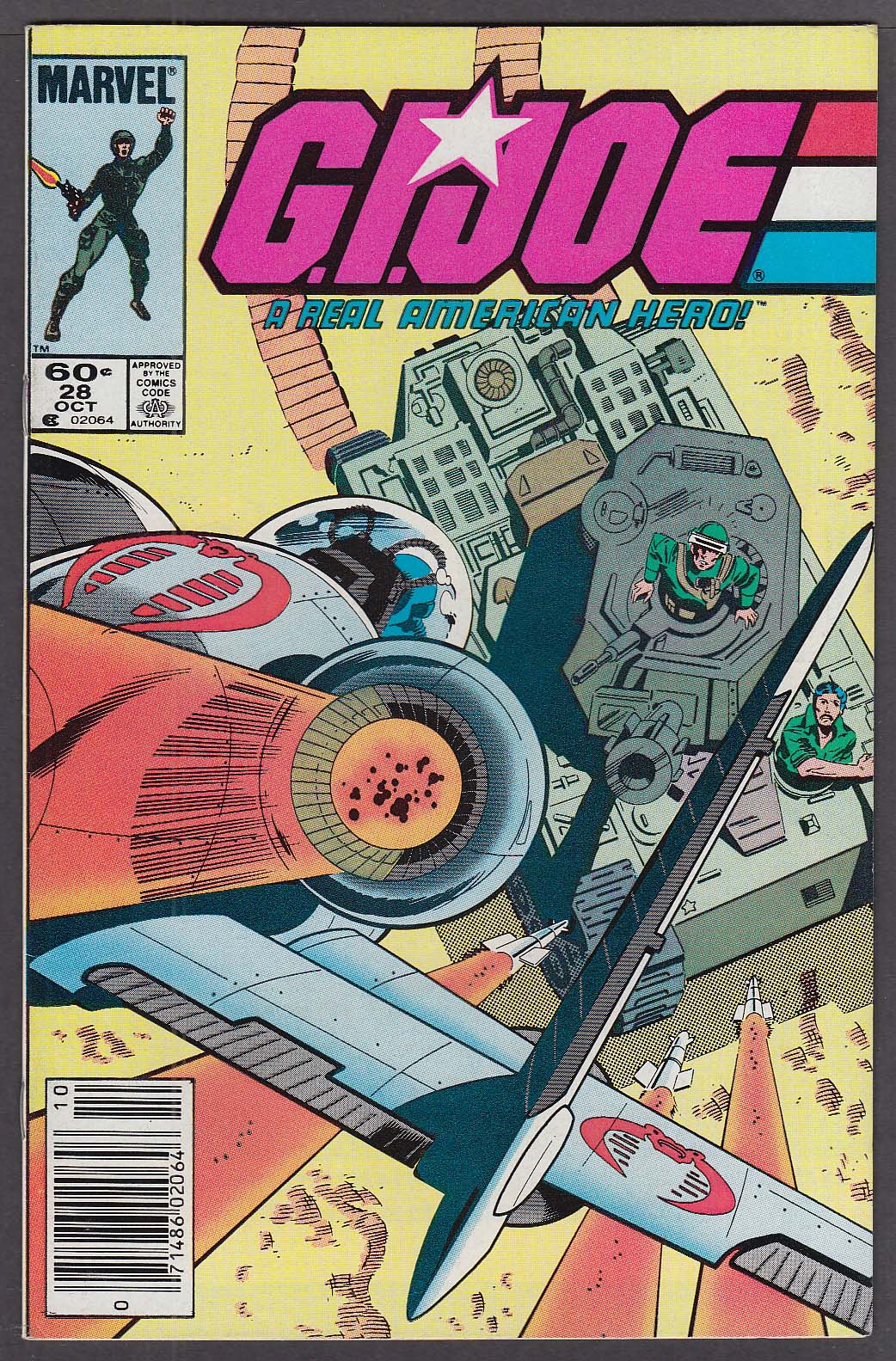 GI JOE 28 Marvel comic book 10 1984