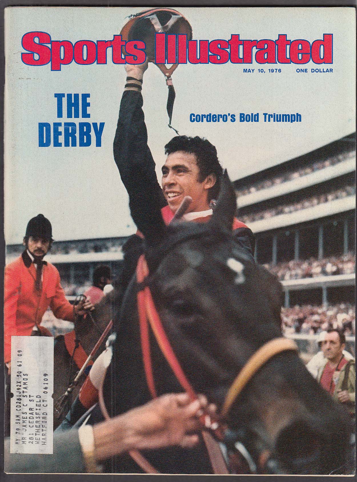 SPORTS ILLUSTRATED Angel Cordero Kentucky Derby Arnold Palmer ++ 5/10 1976