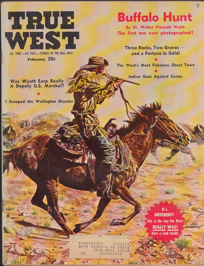 True West Wyatt Earp 1st Buffalo Hunt Custer 2 1961