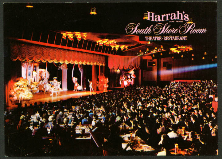 Harrah S Tahoe South Shore Room Jumbo Postcard 1960s