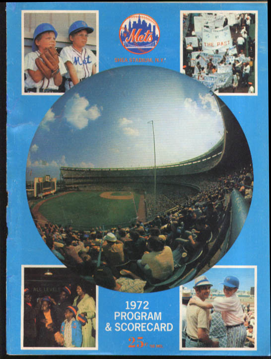 New York Mets v Chicago Cubs Program Scorecard 1972