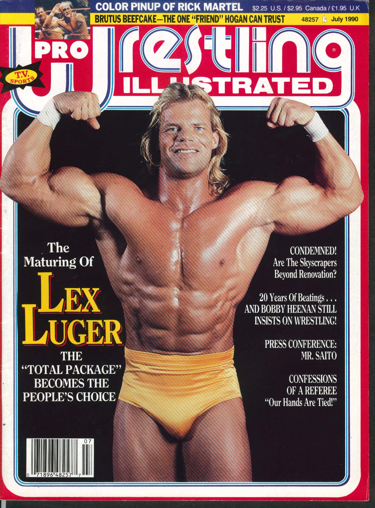 Pro Wrestling Illustrated Rick Martel Pinup Brutus Beefcake Lex Luger 7 1990