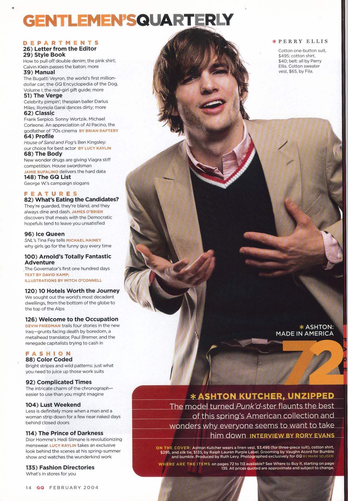 GQ Ashton Kutcher Tina Fey Ben Kingsley 2 2004