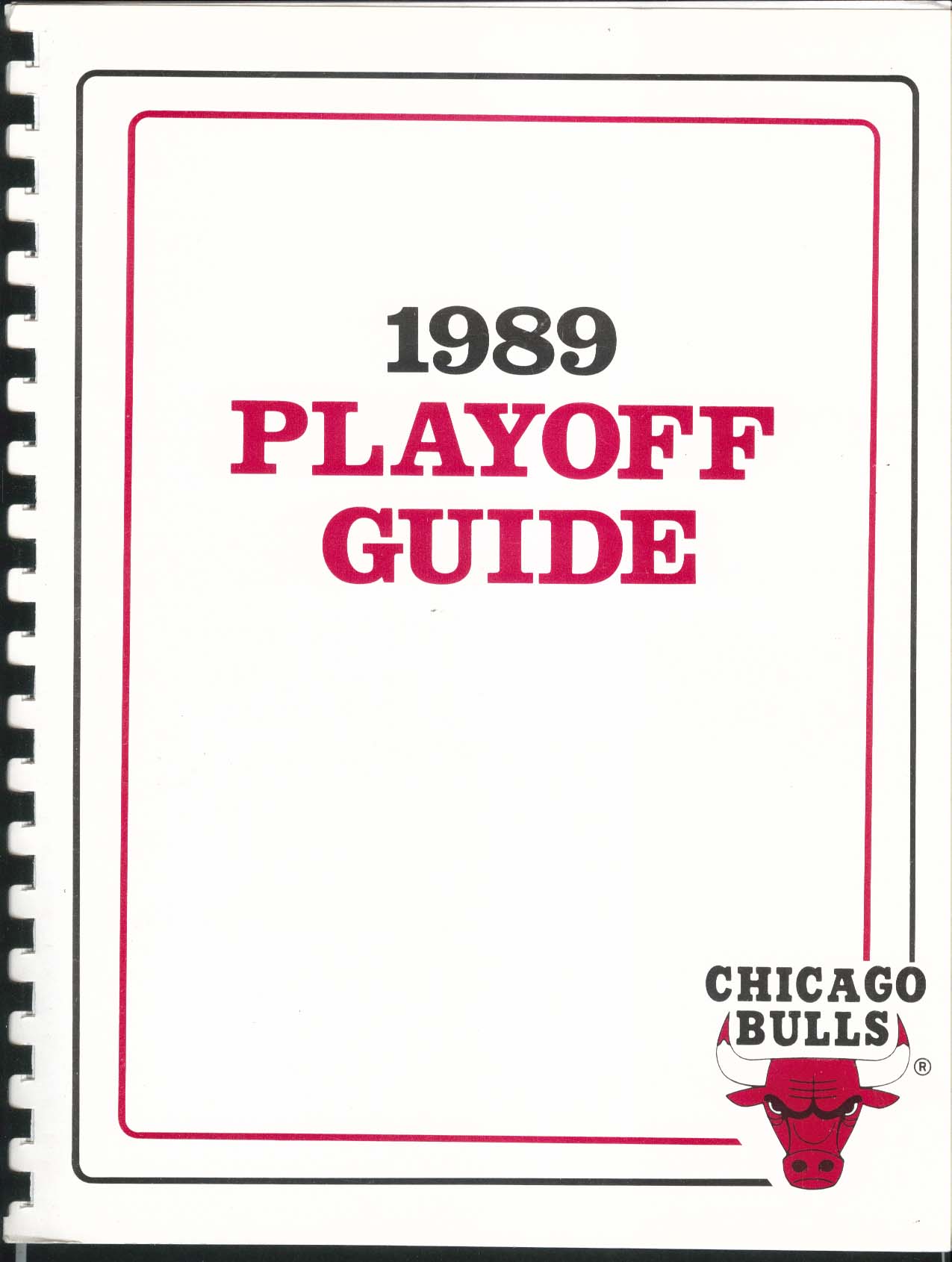 1989 NBA Playoff Guide Chicago Bulls Media Book