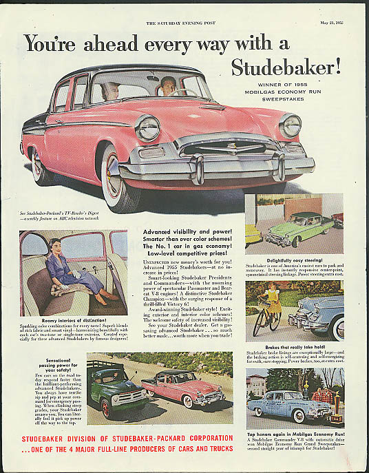 Youre Ahead Every Way With A Studebaker Ad 1955