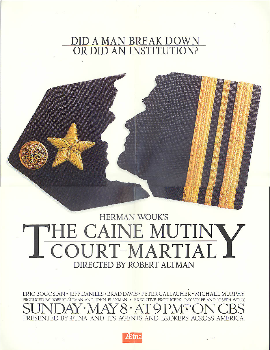 Caine Mutiny CourtMartial poster Directed by Robert Altman 1988 Aetna