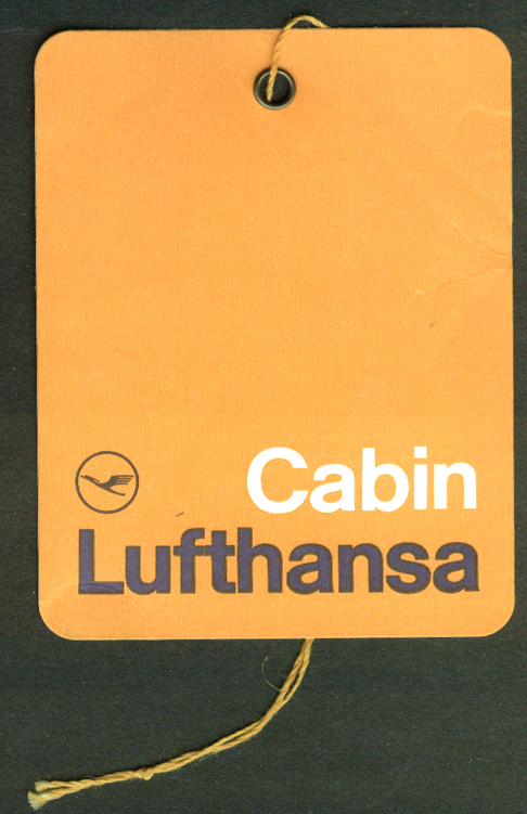 Lufthansa Airlines Cabin Baggage Tag Unused 1978