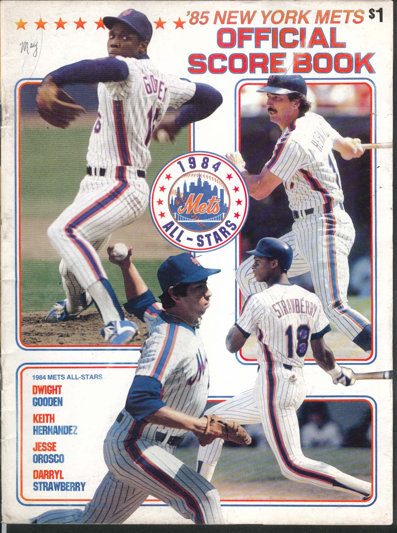 New York Mets Official Score Book 1985 Phillies