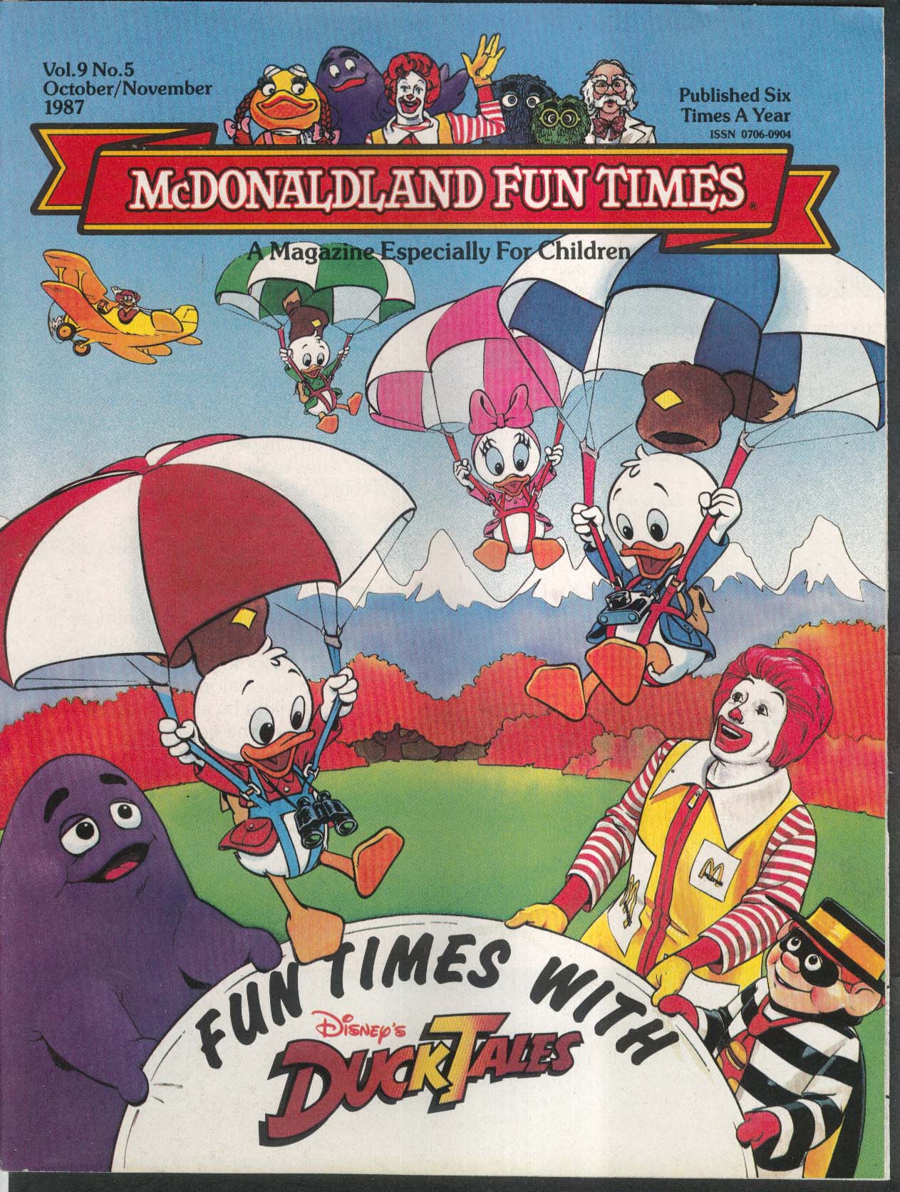 McDonaldland FUN TIMES V9 #5 Disney DuckTales Huey Dewey Louie + McDonald's