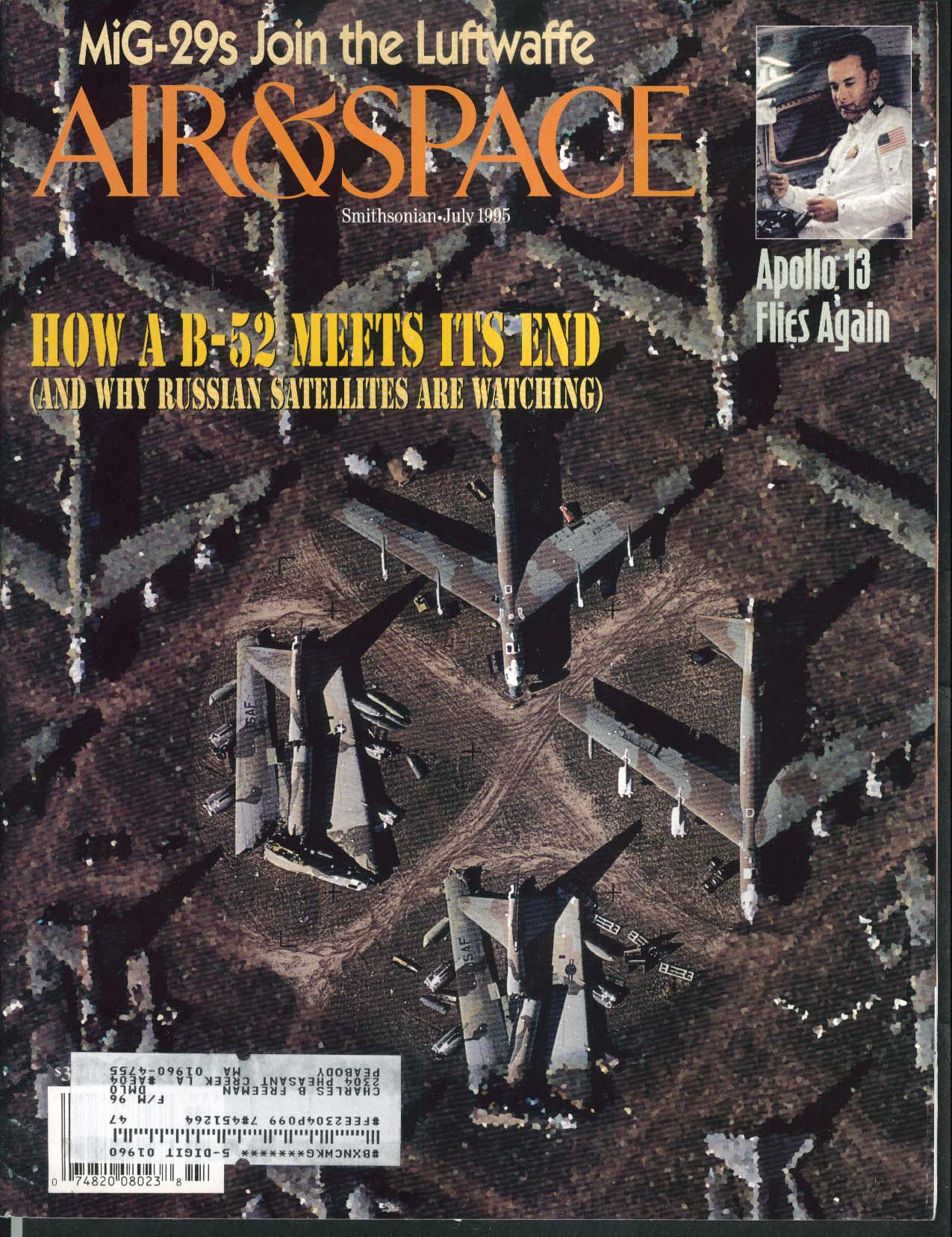 AIR & SPACE Smithsonian B-52 Apollo 13 MiG-29 Luftwaffe 7 1995