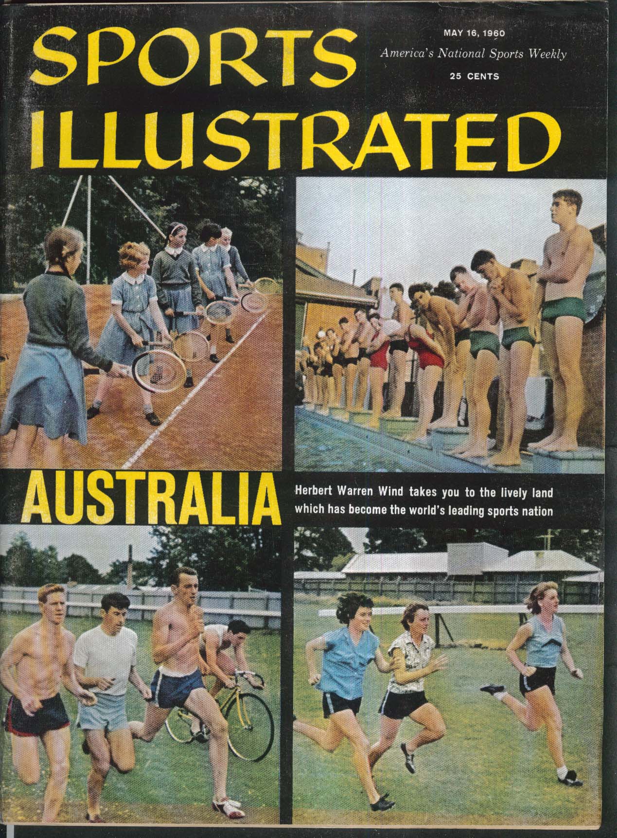 SPORTS ILLUSTRATED Australia Herbert Warren Wind Whitney Tower 5/16 1960