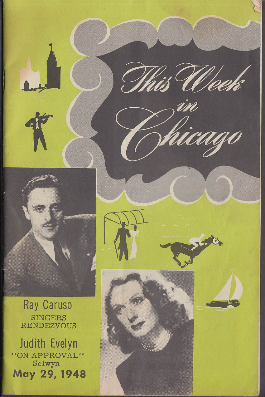 THIS WEEK IN CHICAGO 5 29 1948 Ray Caruso Judith Evelyn burlesque