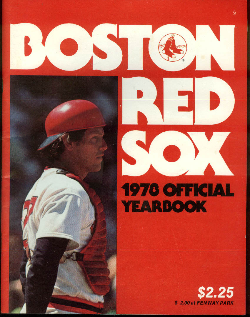 Boston Red Sox Official Yearbook 1978 Yastrzemski Eck Evans Lynn Fisk