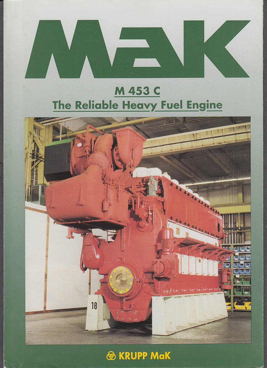 Krupp Mak M 453 C Heavy Fuel Diesel Engine Marine Propulsion Sales