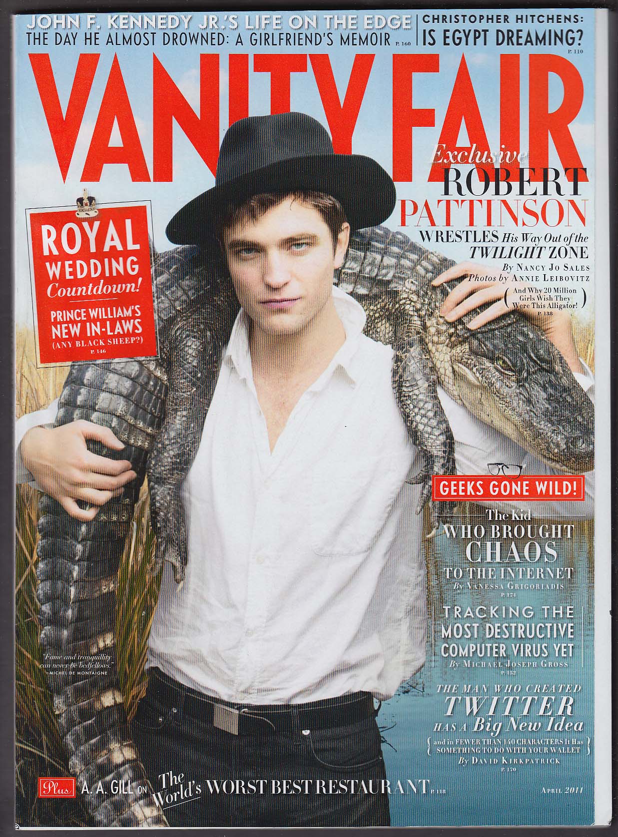 Vanity Fair Robert Pattinson John F Kennedy Jr Christopher Hitchens