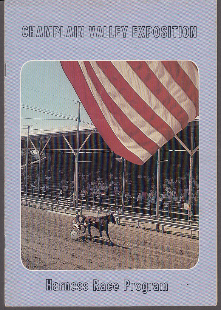 Champlain Valley Expo Harness Racing Program 1980 Essex Jct VT