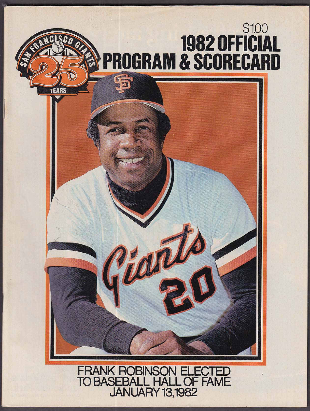 San Francisco Giants 1982 Official Program & Scorecard SCORED vs