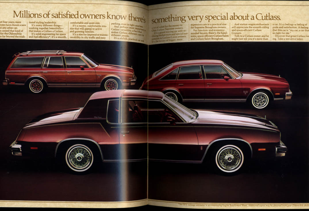 Oldsmobile Brochure Cutlass Supreme Salon Cruiser Omega Starfire