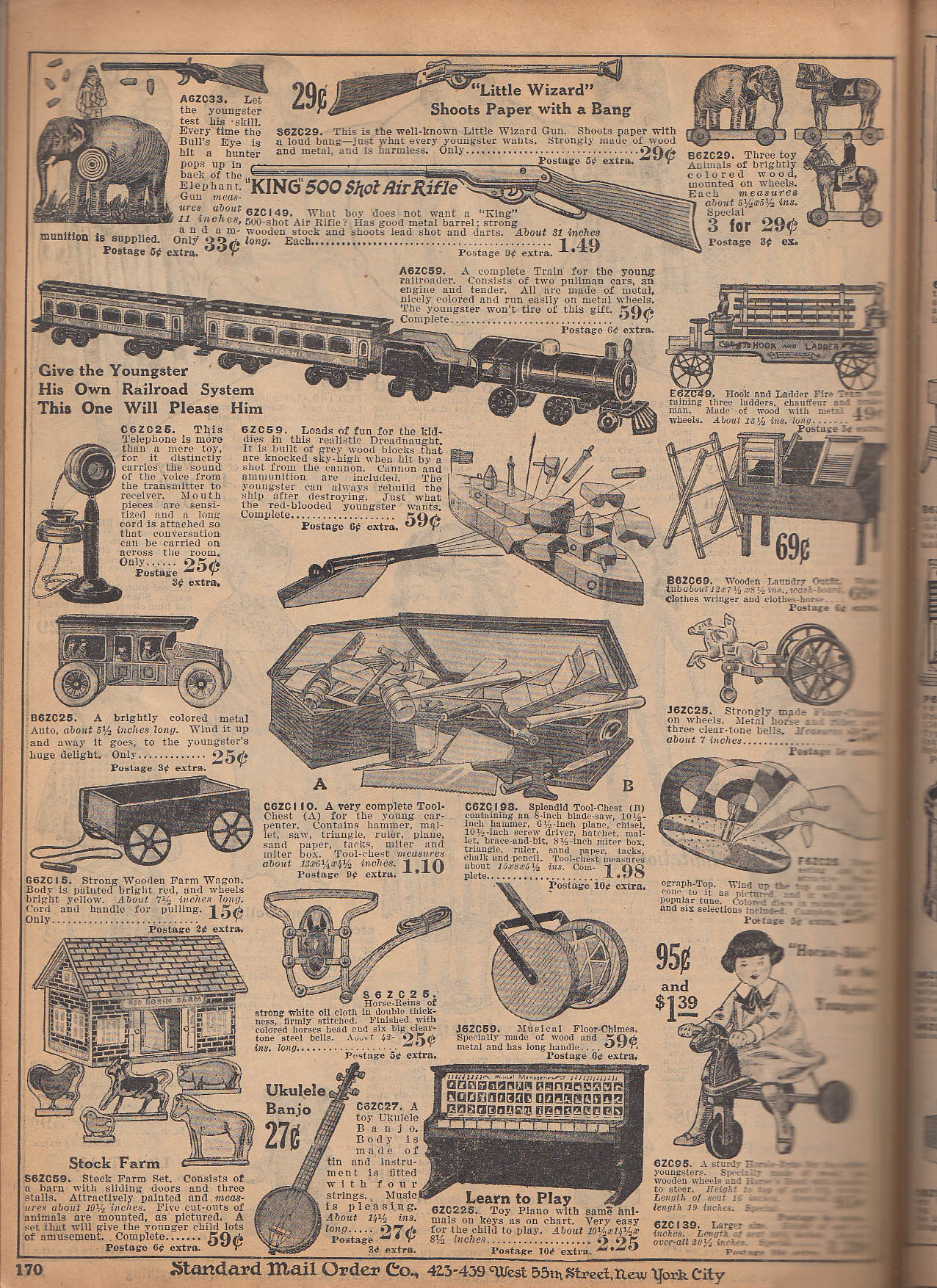 Standard Mail Order Bargain Catalog Fall-winter 1919-1920 Clothing Toys