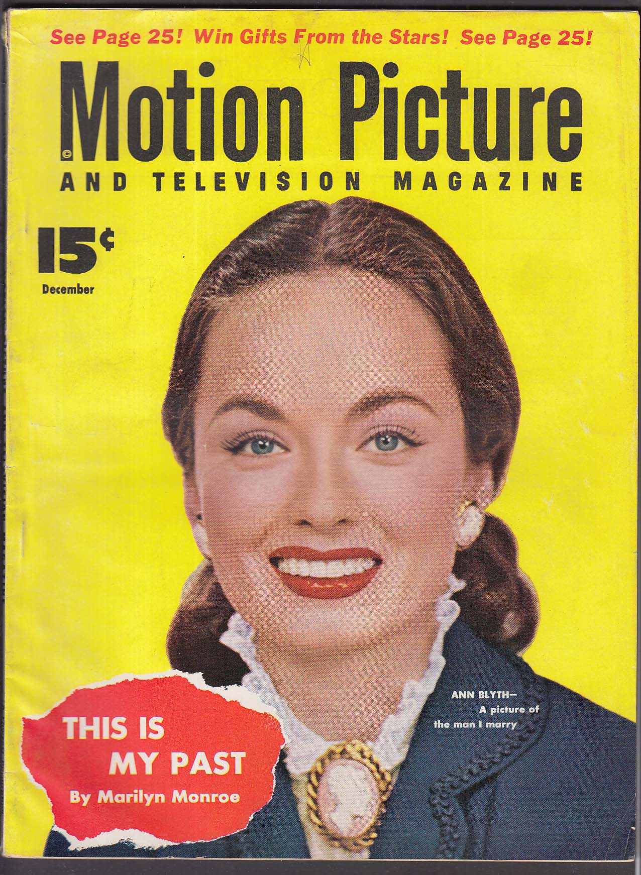 Motion Picture Ann Blyth Marilyn Monroe Liz Taylor 12 1952