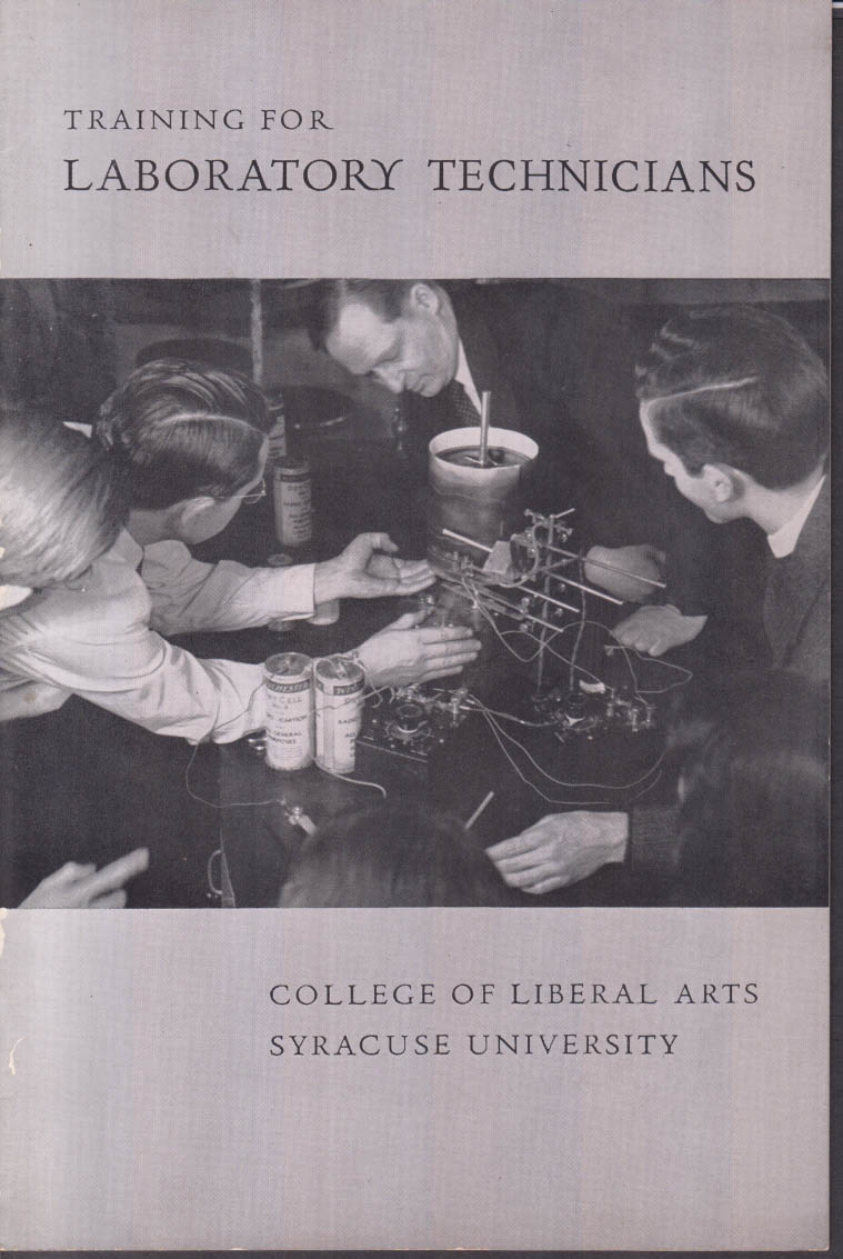 Syracuse University Laboratory Technicians Training Brochure Ca 1946