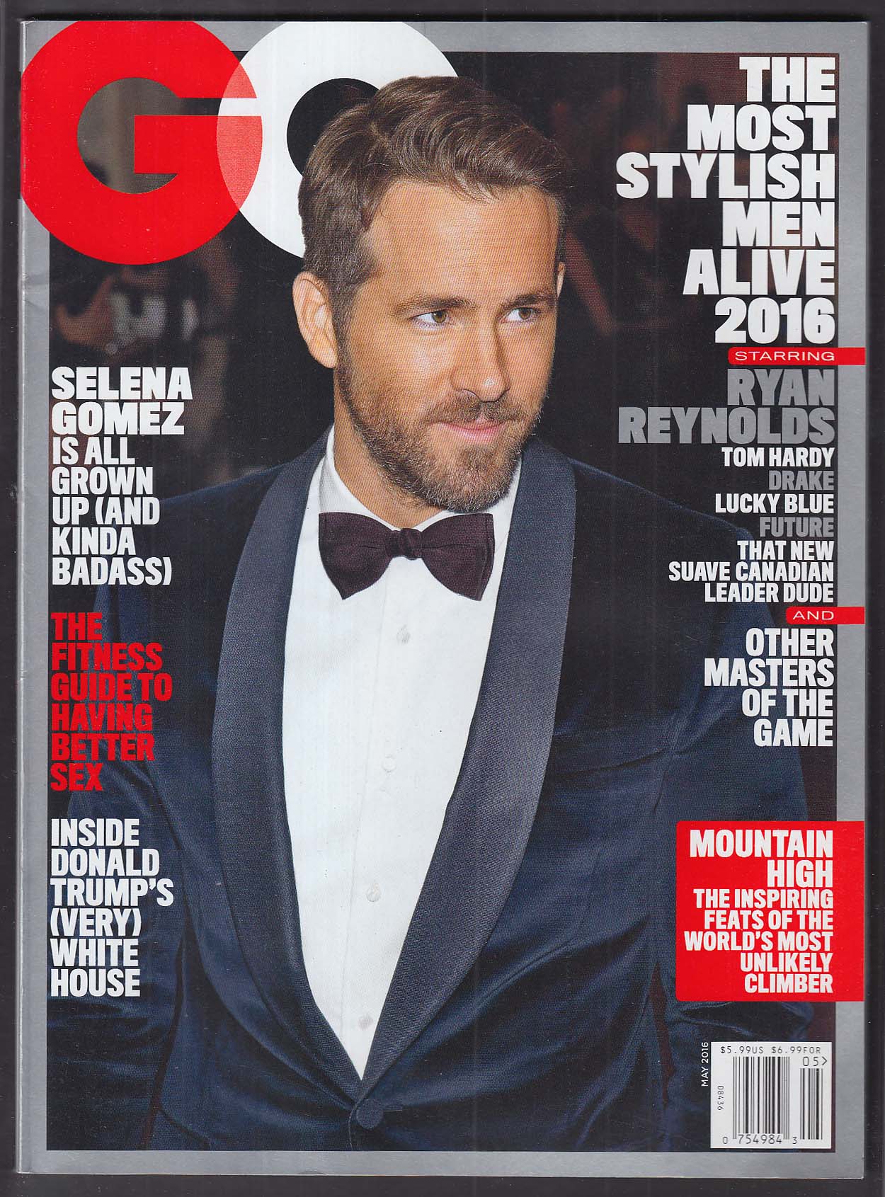 GQ Ryan Reynolds Selena Gomez Donald Trump Tom Hardy Drake + 5 2016