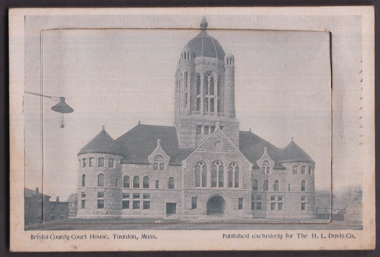 Bristol Cty Court House Taunton Ma Postcard Accordion-fold Multi-view 